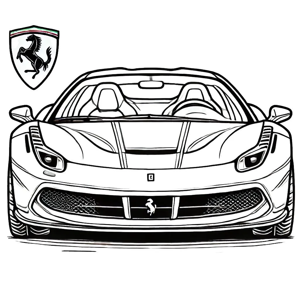 coloriage Ferrari en ligne 1