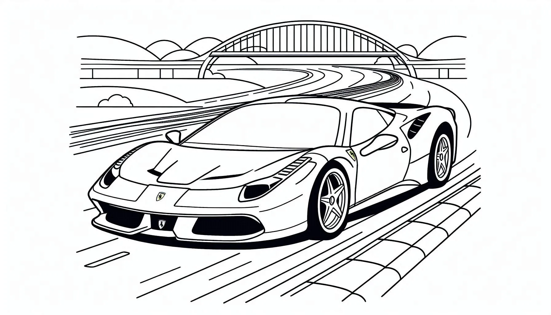 coloriage Ferrari à imprimer