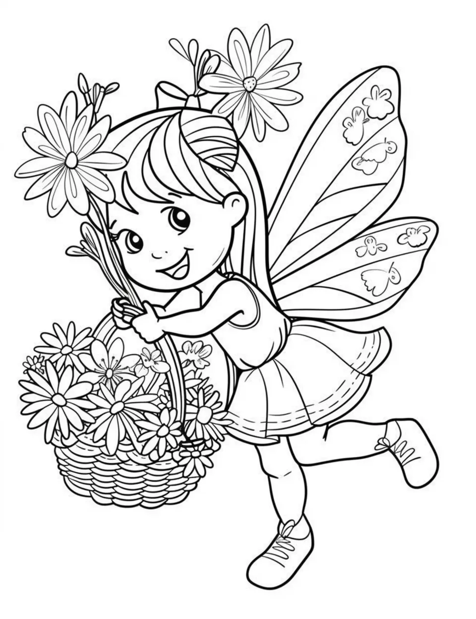 Girl coloring page to print for 10 year old child