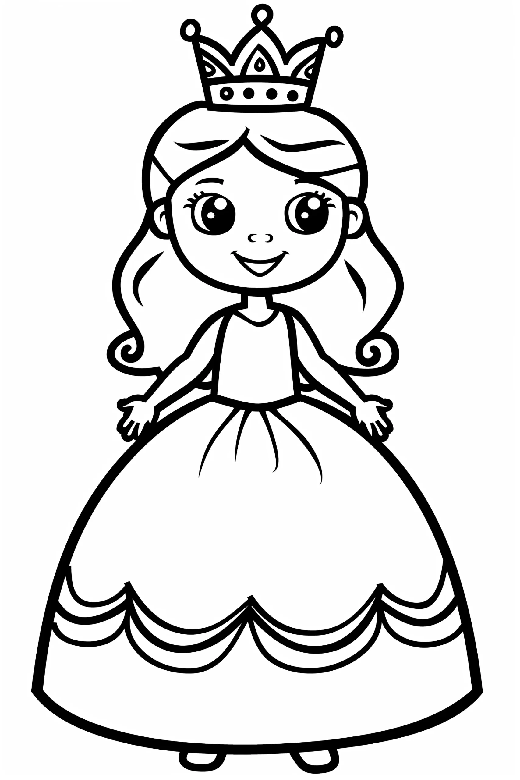 print coloring girl for child