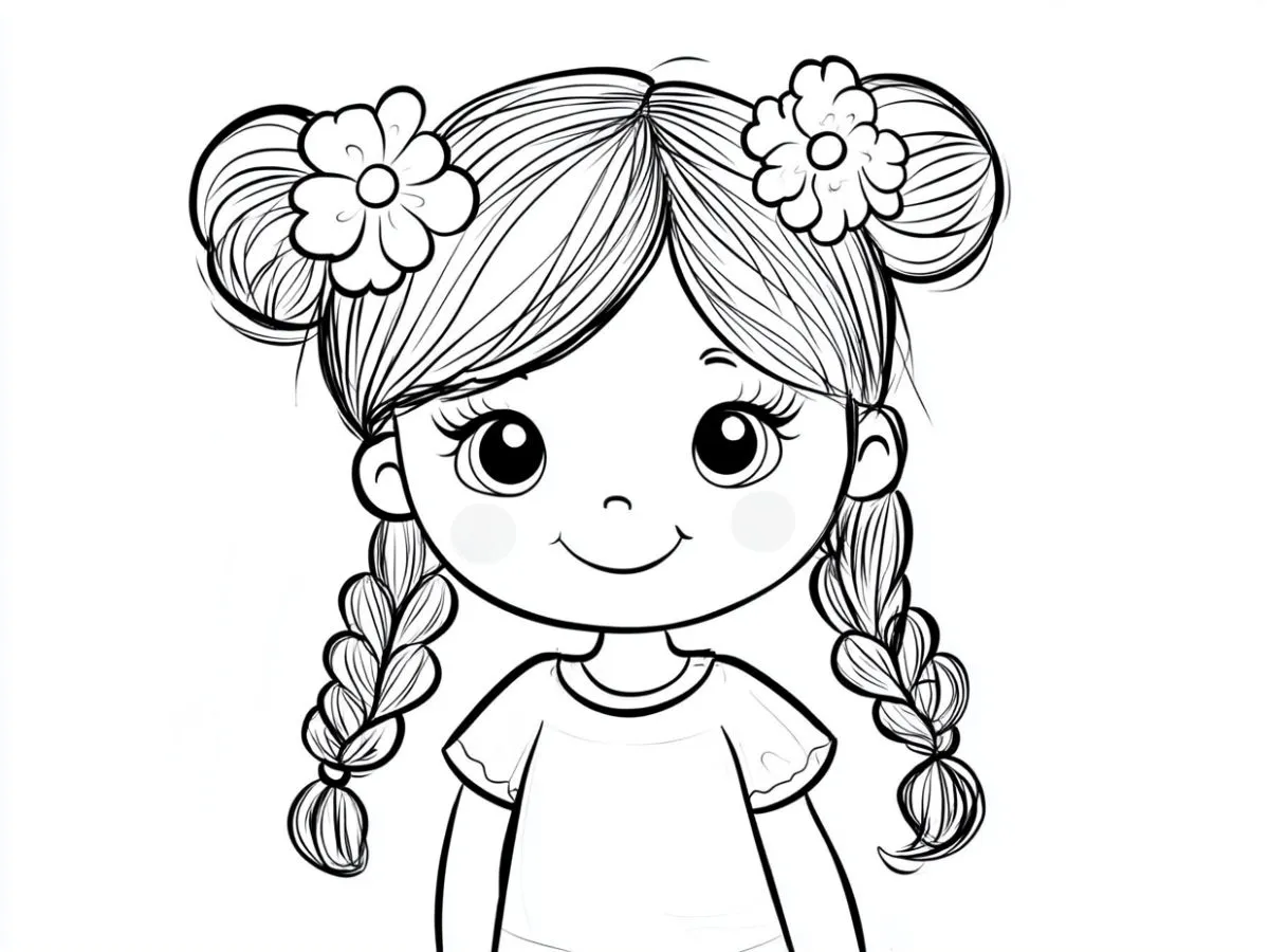 picture for coloring girl child