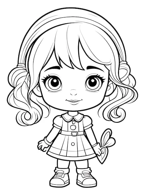 Girl coloring pages to print for children