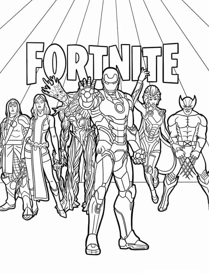 coloriage Fortnite pour enfant de 3 ans