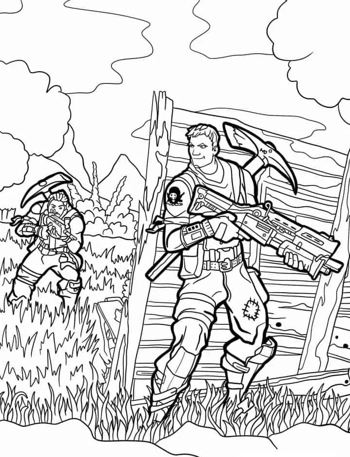 coloriage Fortnite à imprimer gratuitement pdf