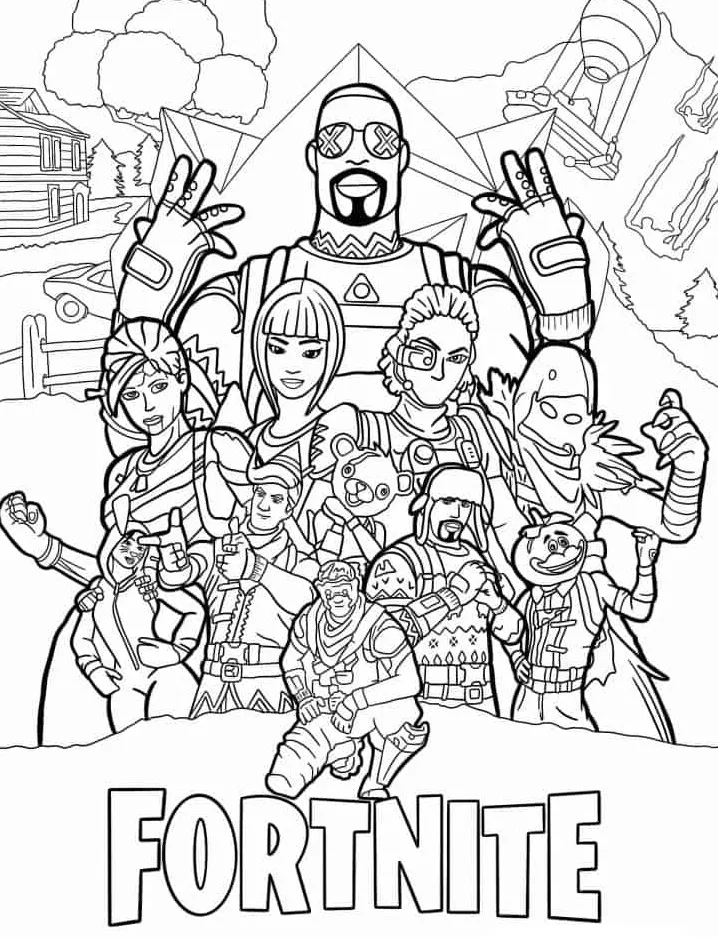 coloriage Fortnite pour enfant à imprimer