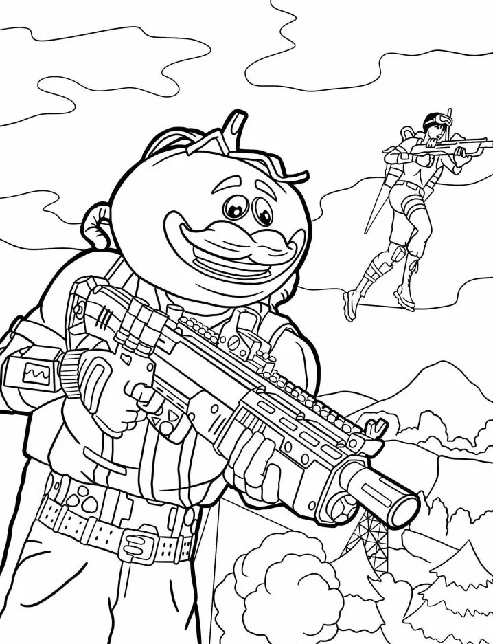 coloriage Fortnite pour enfant a imprimer gratuit