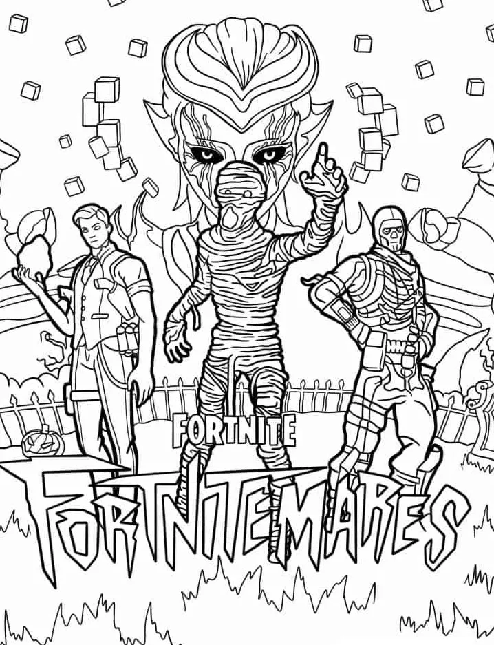 coloriage Fortnite pour enfant de à imprimer