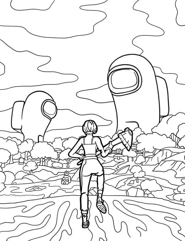 coloriage Fortnite pour enfants a imprimer gratuit