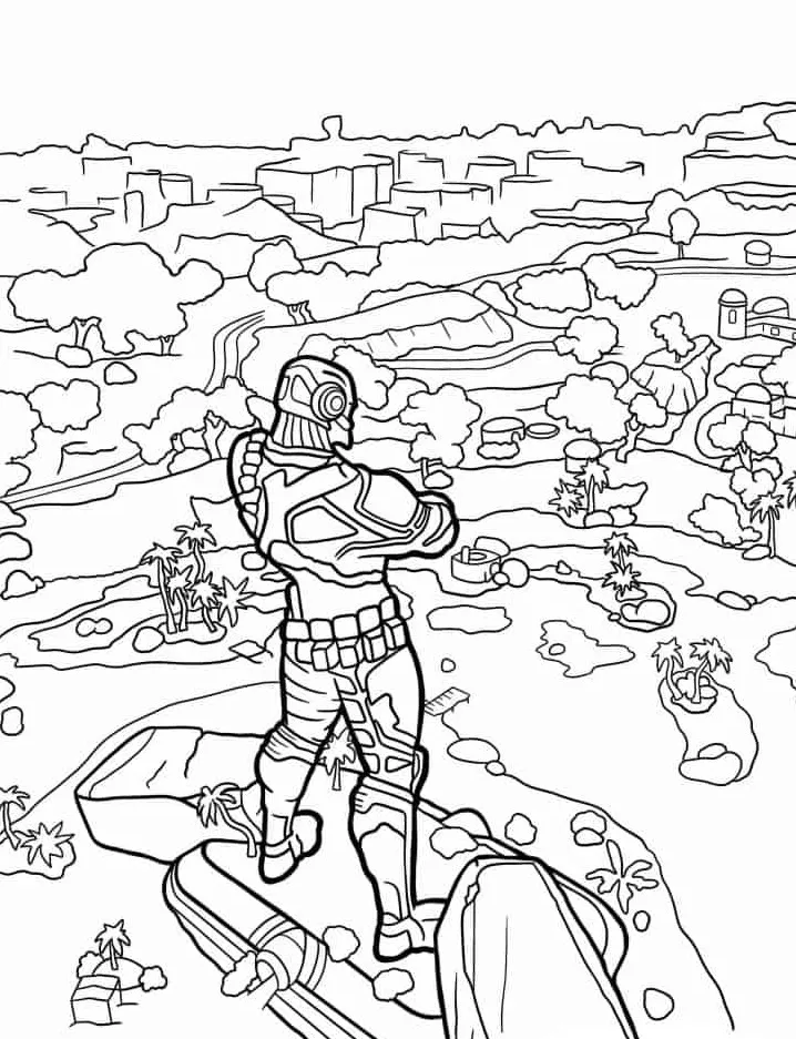 coloriage Fortnite à imprimer kawaii