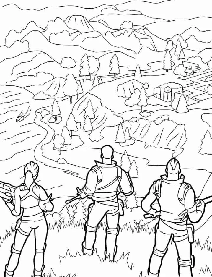 coloriage Fortnite pour enfant de 6 ans