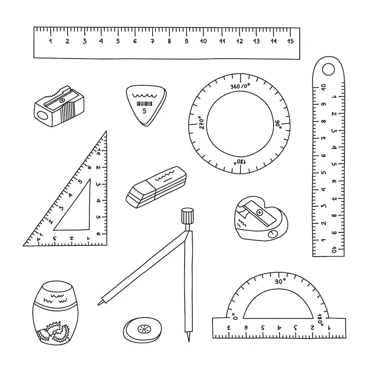 coloriage Fournitures Scolaires pour bebe a imprimer