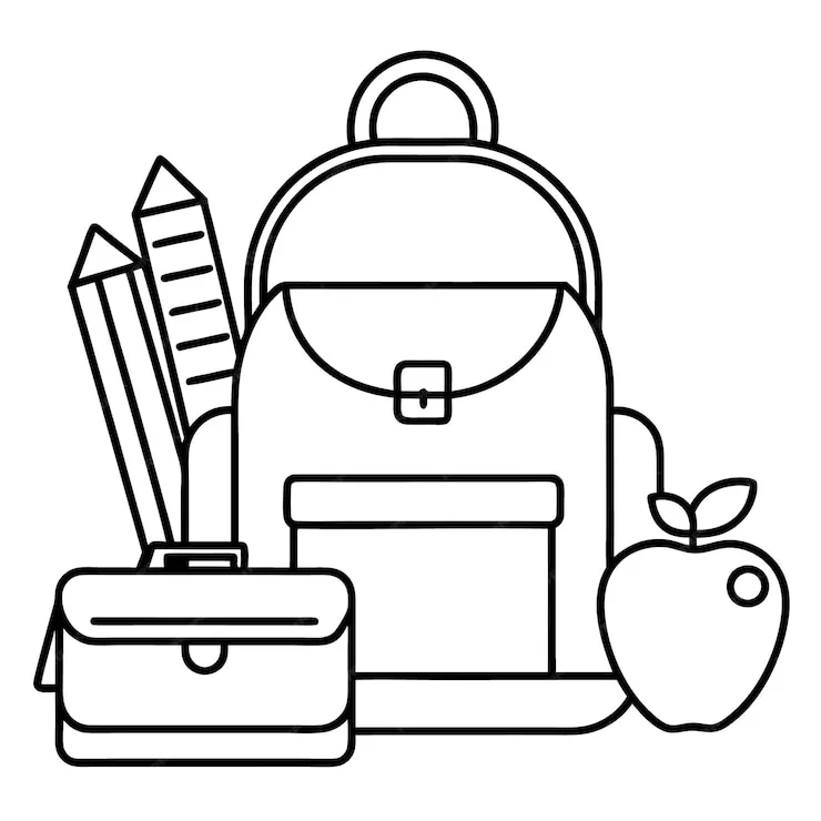 coloriage Fournitures Scolaires à imprimer pdf gratuit