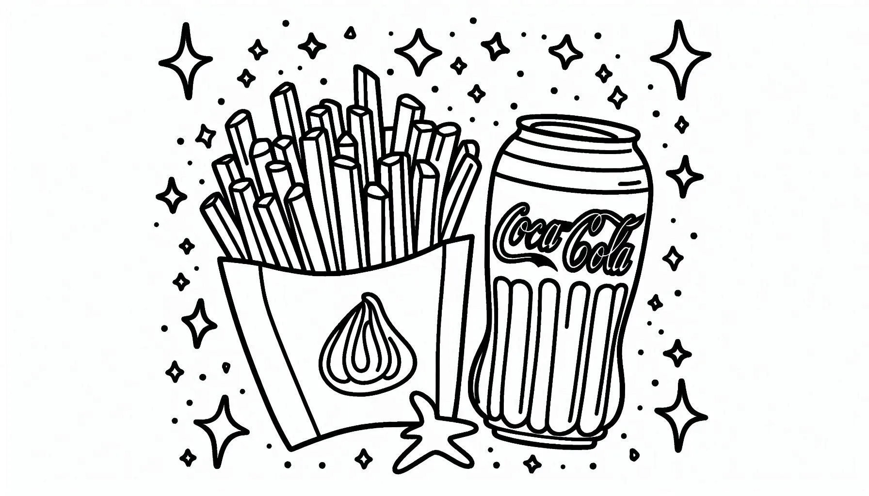 coloriage Frites gratuit en ligne