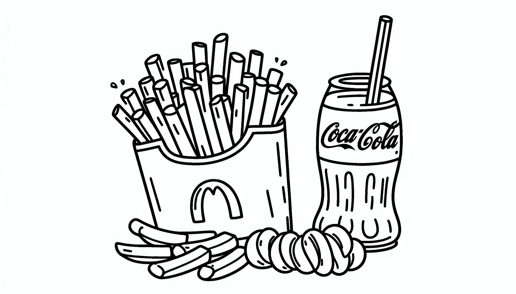 coloriage Frites pour enfant a imprimer gratuit