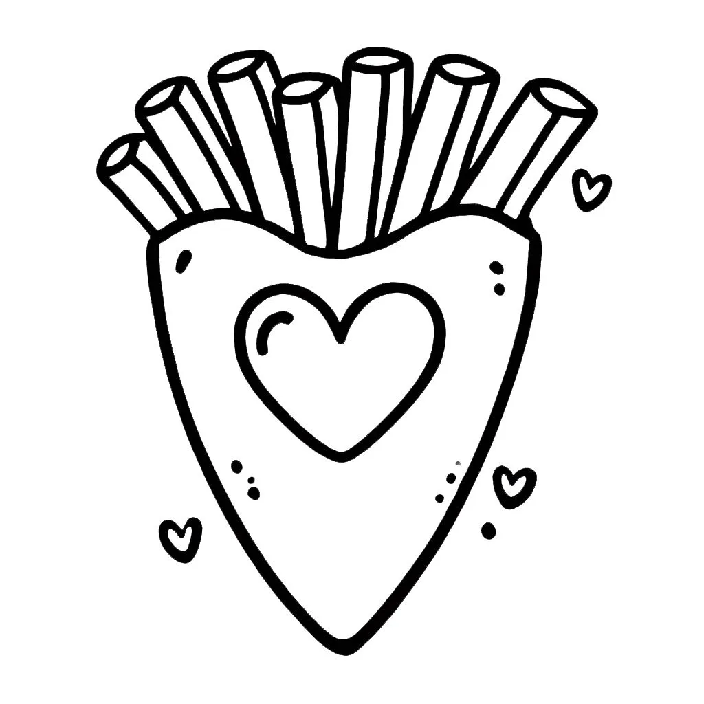 coloriage Frites pour primaire 1