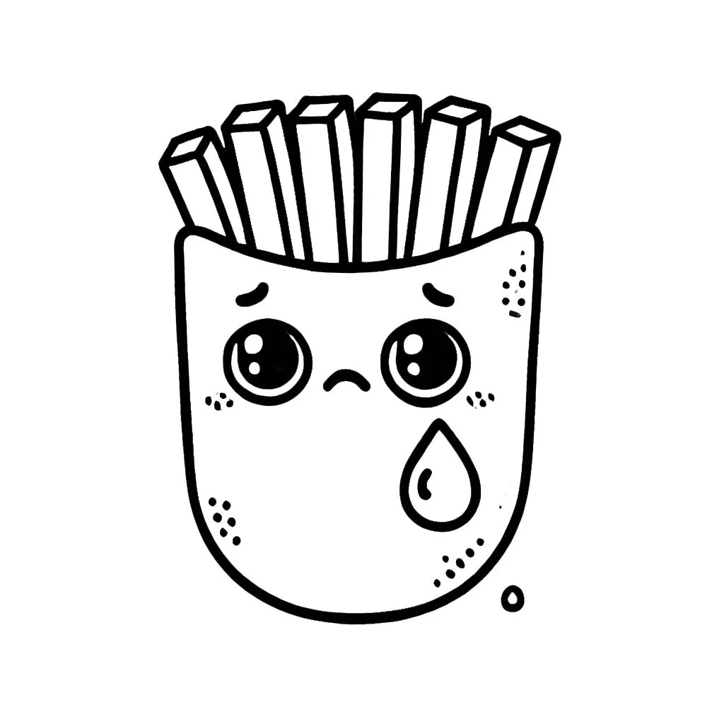 coloriage Frites educatif pour enfant