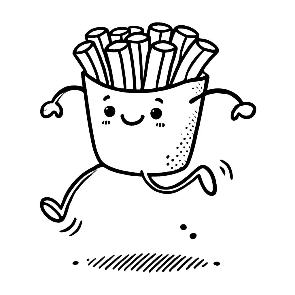 coloriage Frites pour enfant gratuit