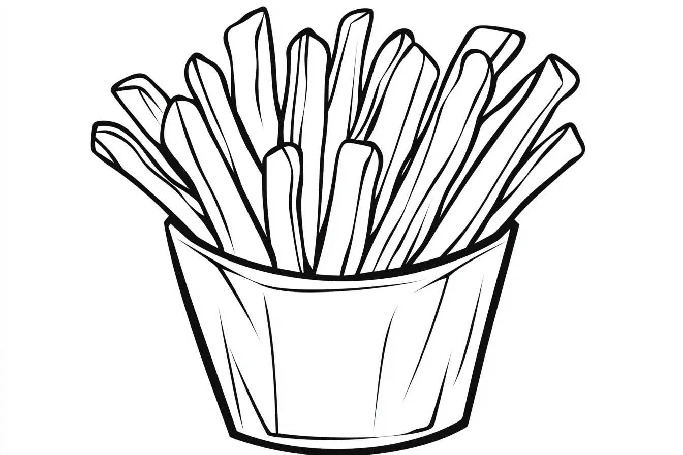 coloriage Frites pour enfant de 10 ans 1