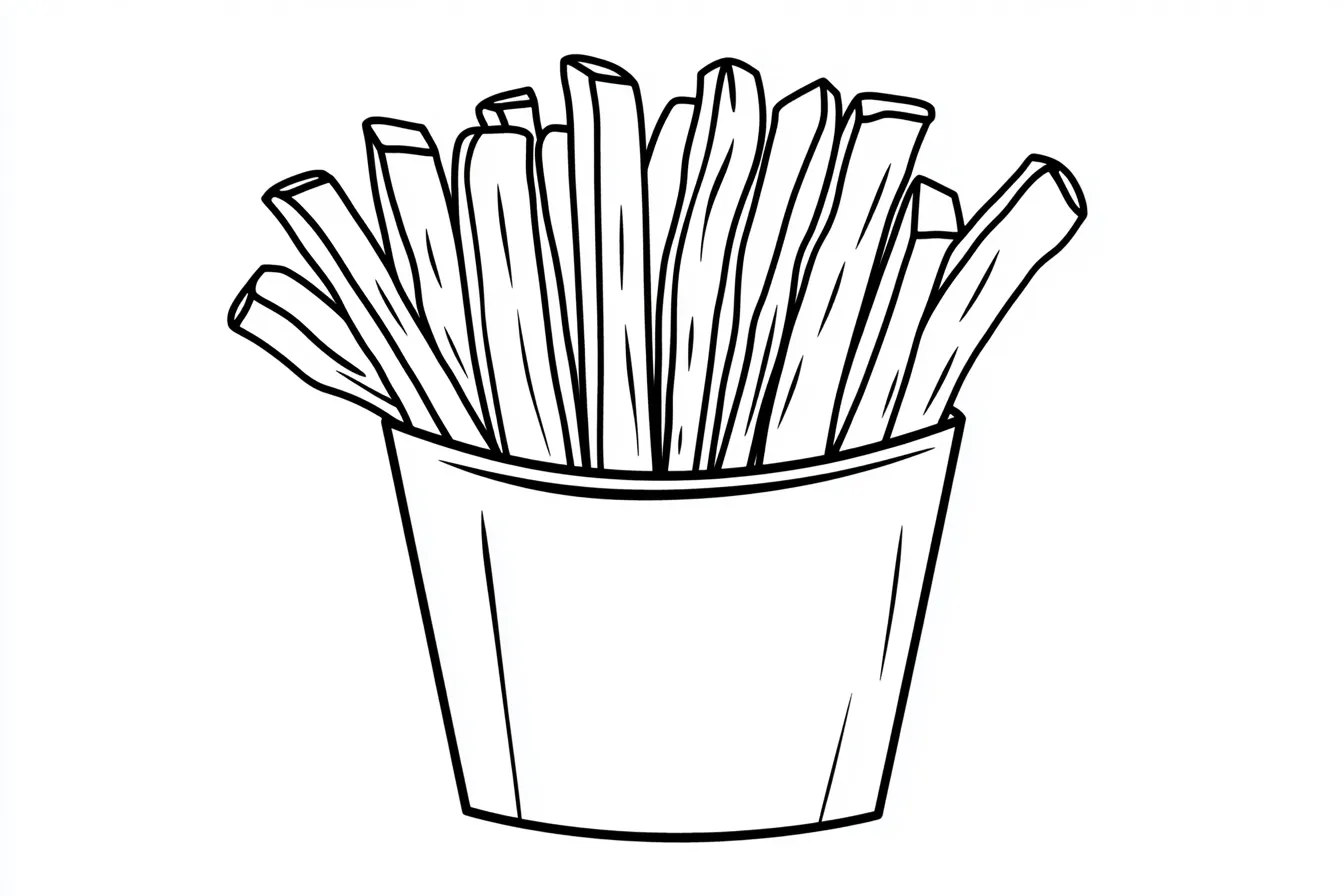 coloriage Frites en ligne