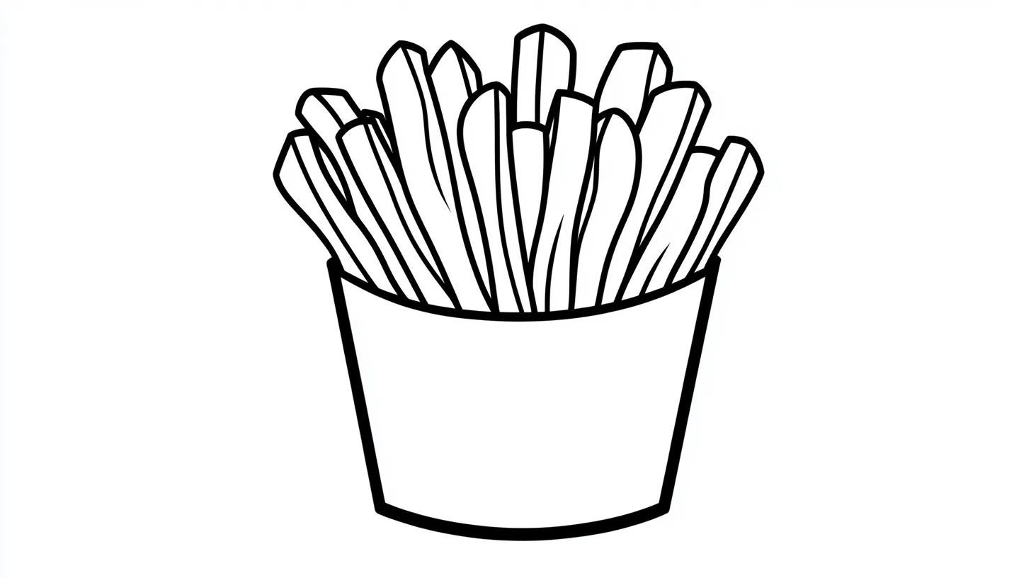 imprimer coloriage Frites