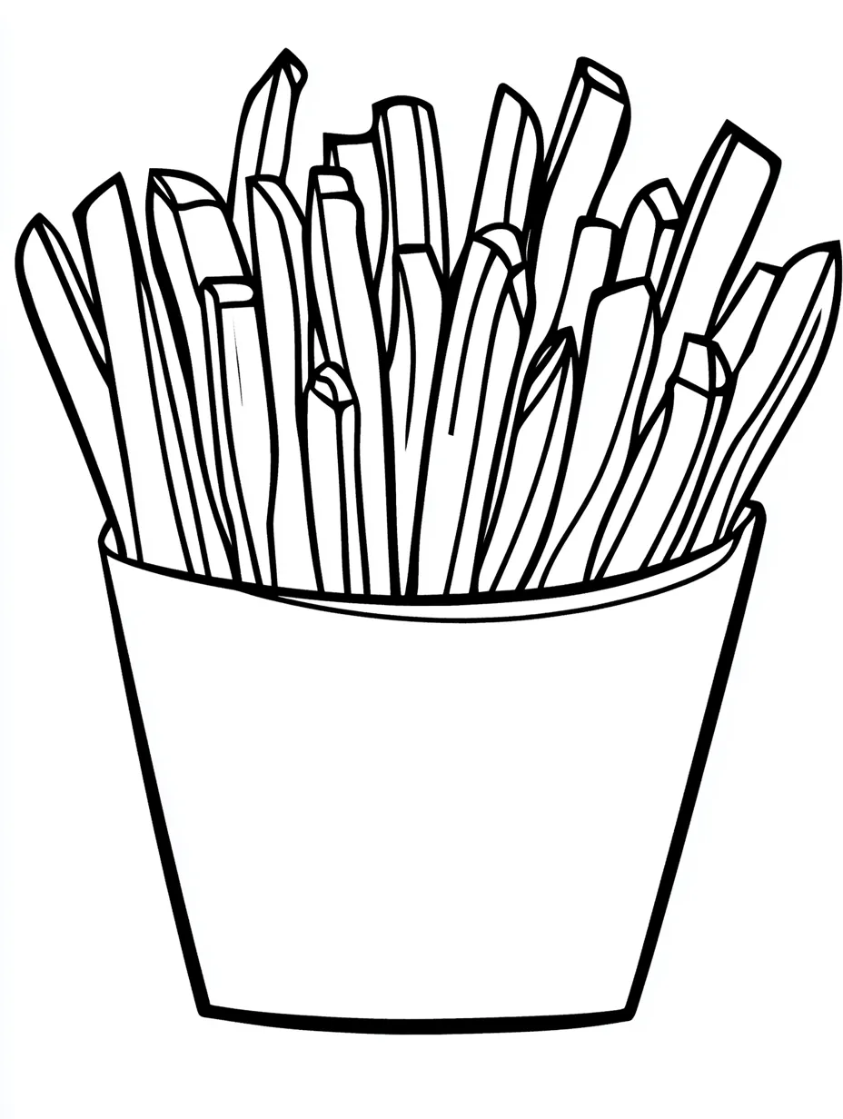 coloriage Frites à imprimer pdf gratuit 2