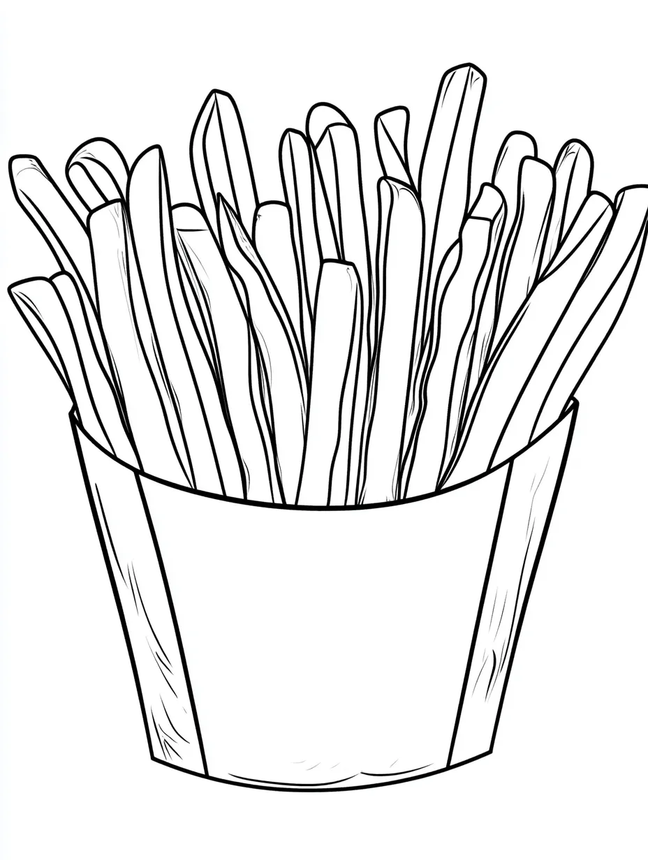 image pour coloriage Frites enfant