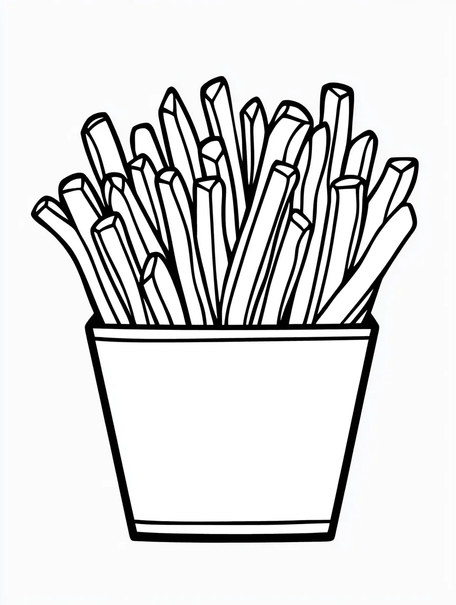 image de coloriage Frites pour enfant