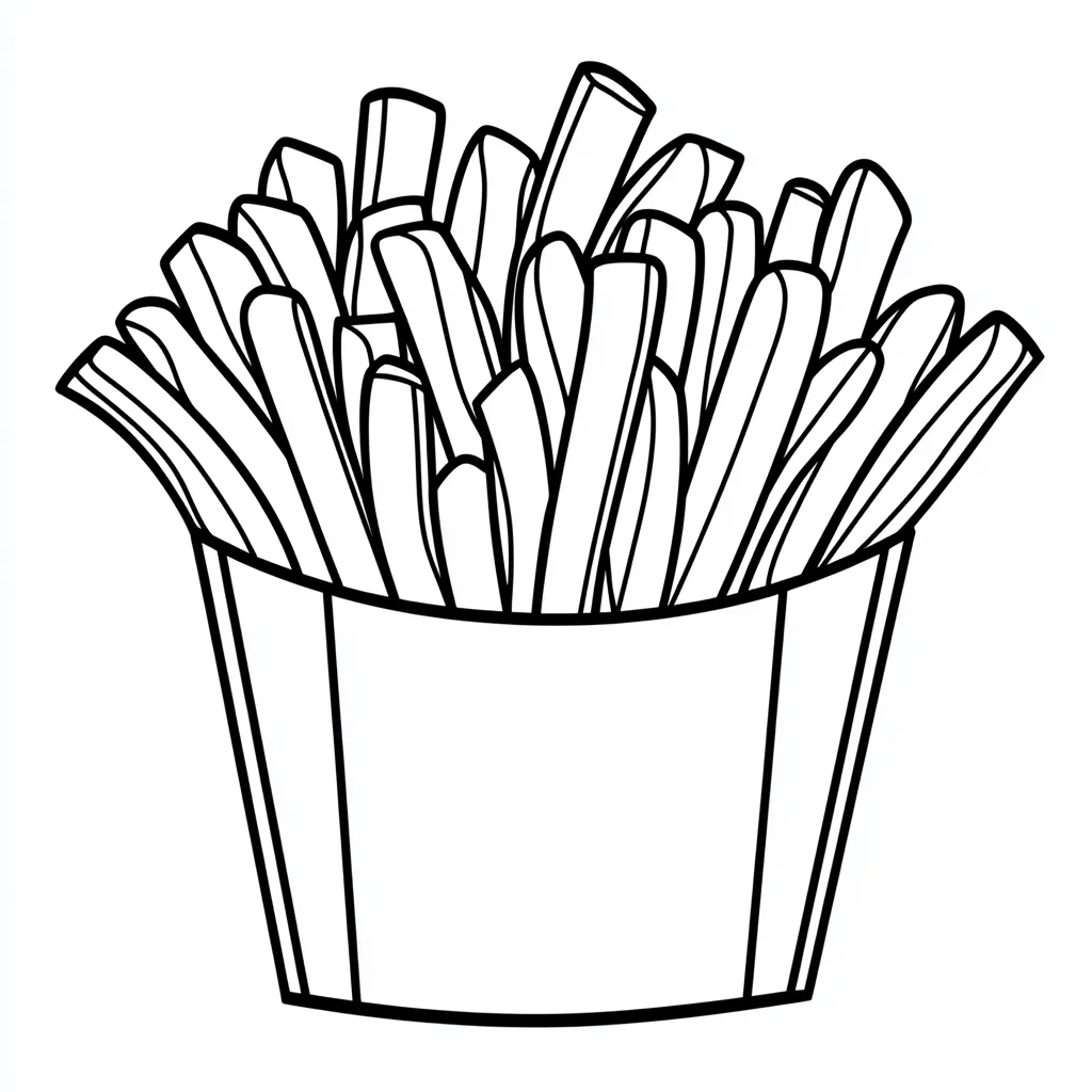 coloriage Frites pour primaire