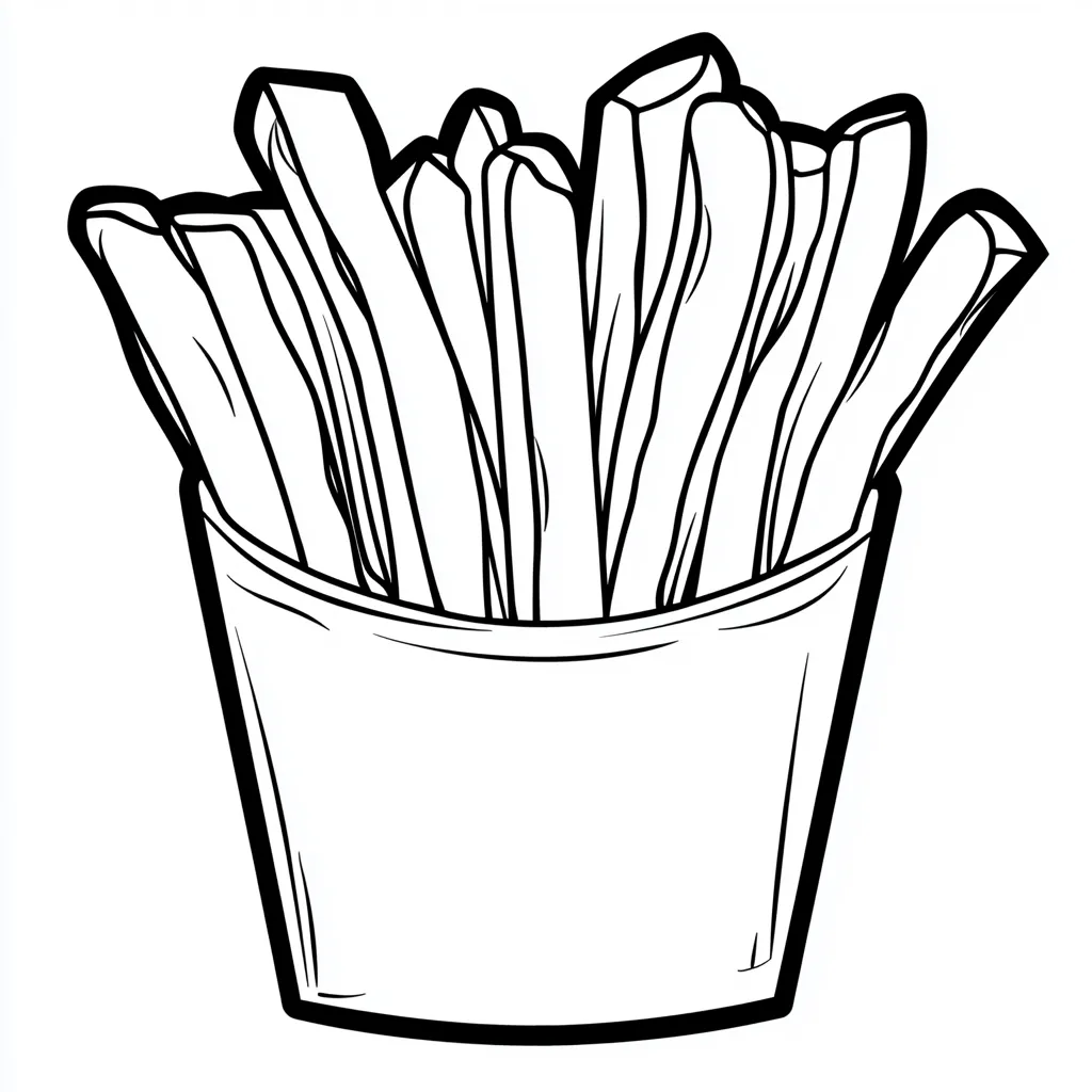 coloriage Frites pour enfants a imprimer 1