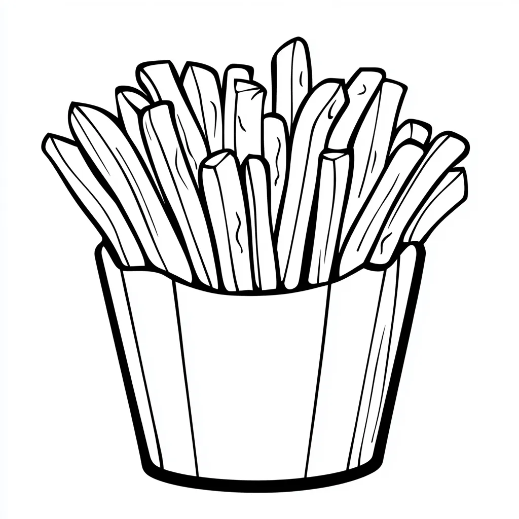 coloriage Frites à imprimer gratuitement pdf