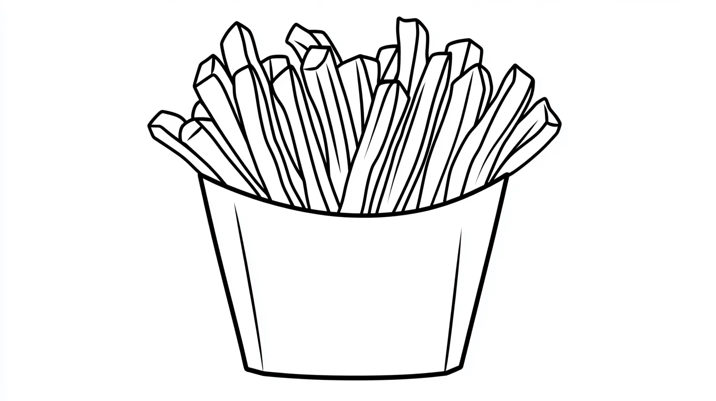 coloriage Frites à imprimer a4