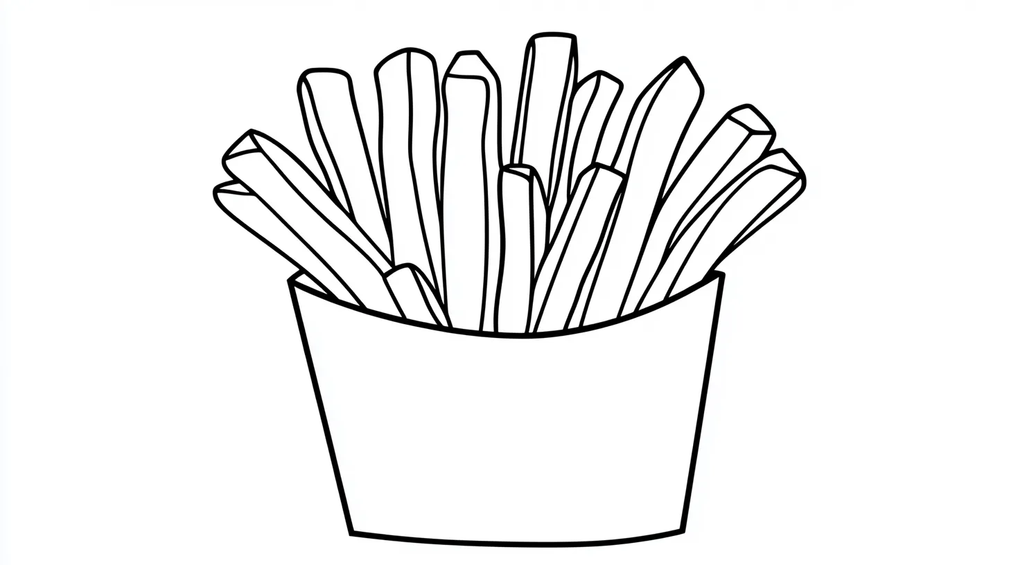 coloriage Frites a telecharger