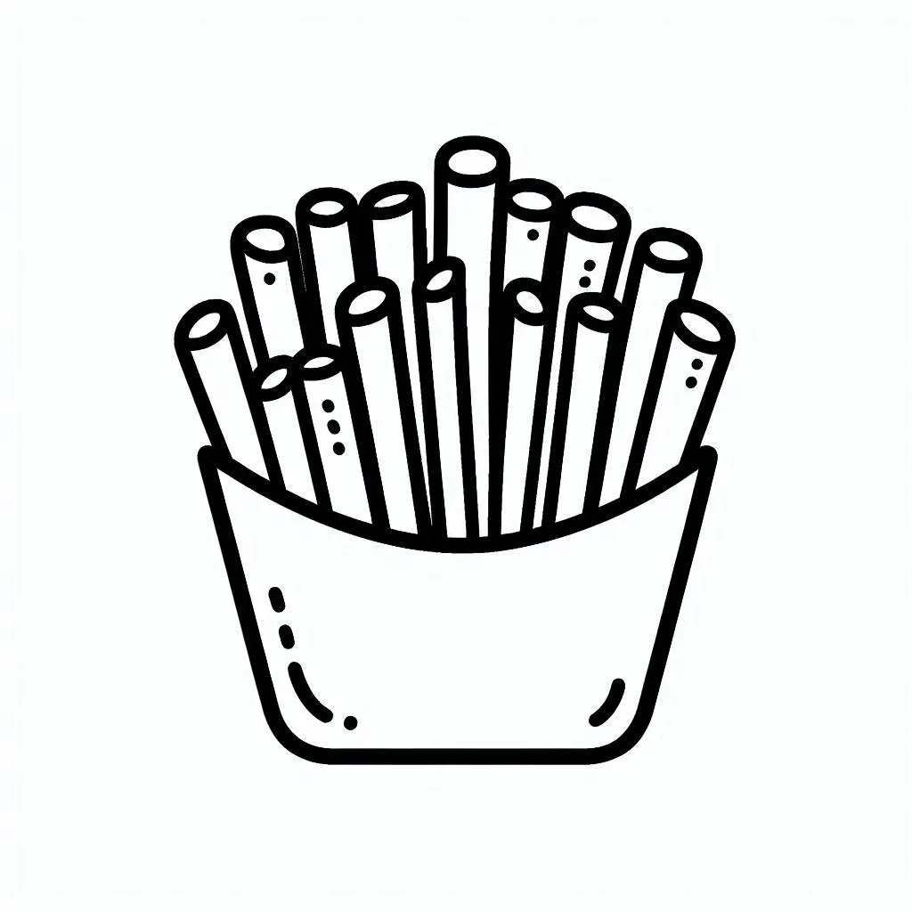 coloriage Frites à imprimer pdf gratuit 1