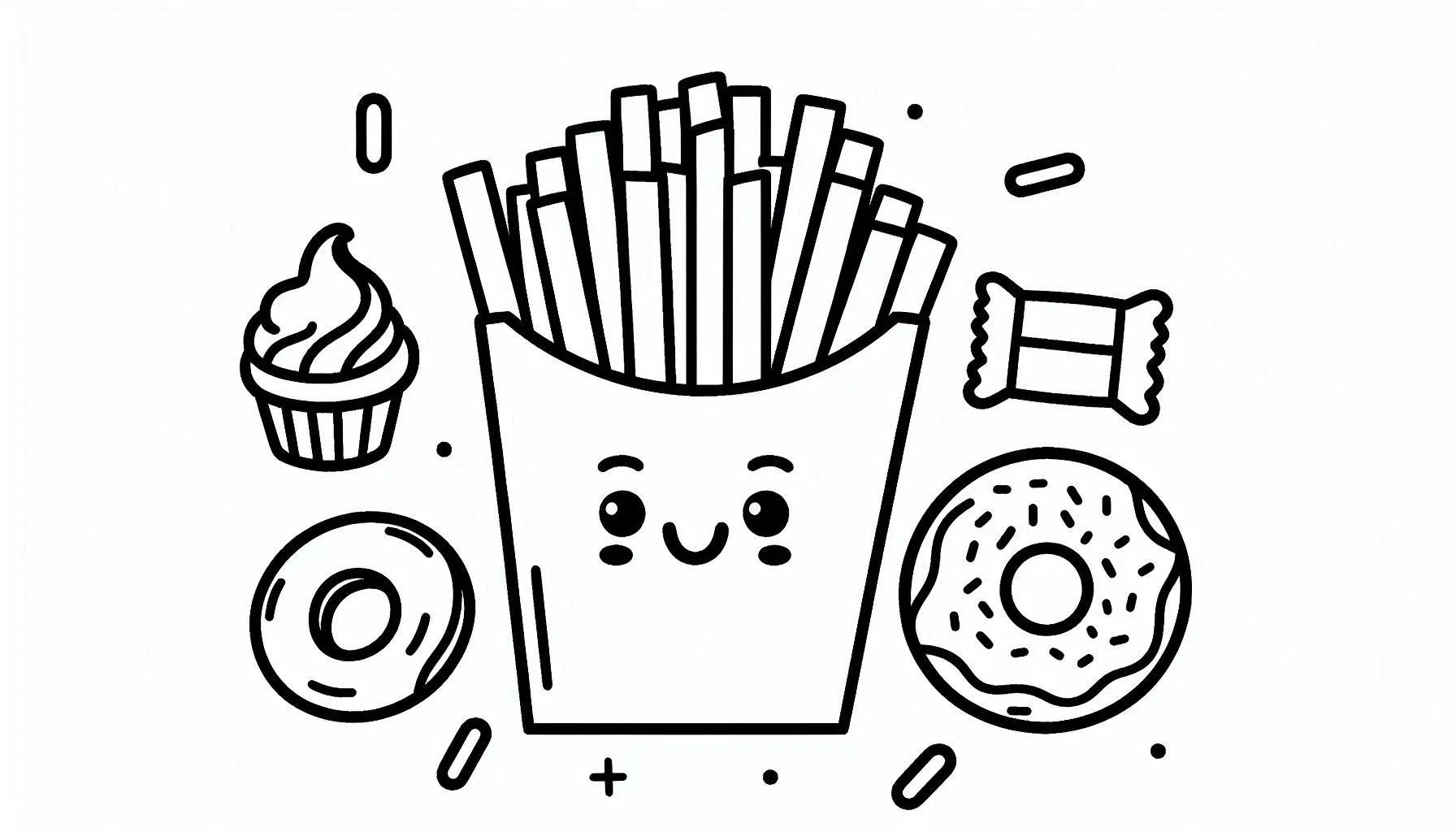 coloriage Frites pour enfants a imprimer