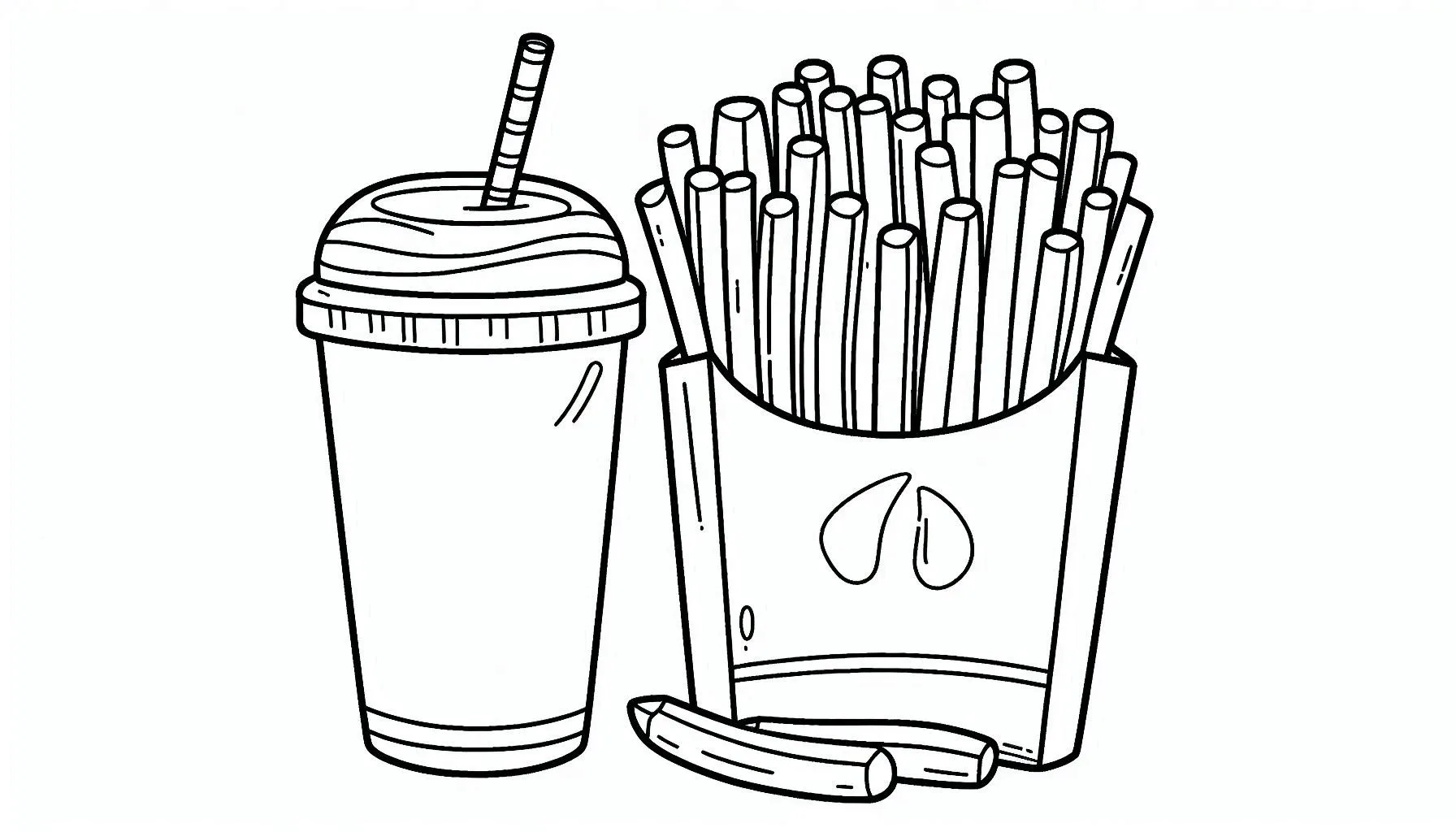 coloriage Frites pour enfant de 10 ans