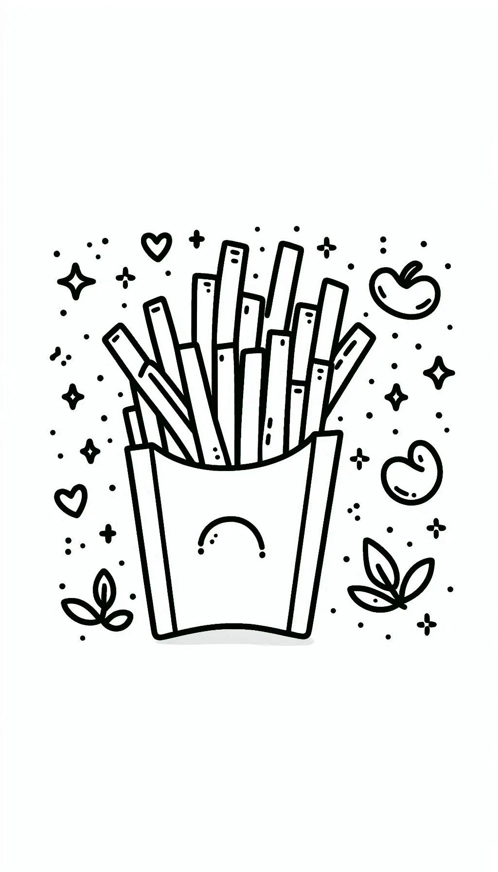 coloriage Frites à imprimer pdf gratuit