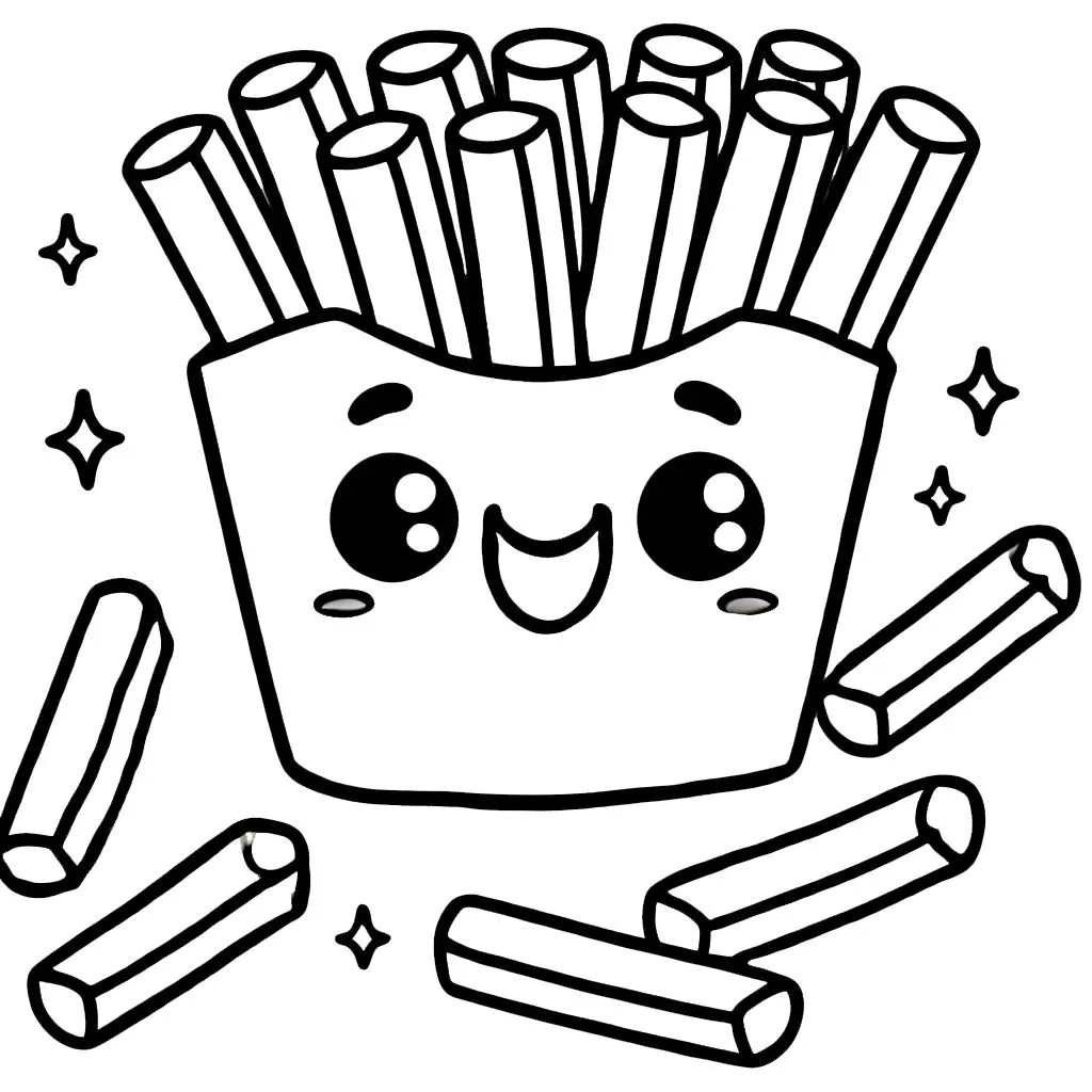 coloriage Frites à imprimer pdf gratuit 4