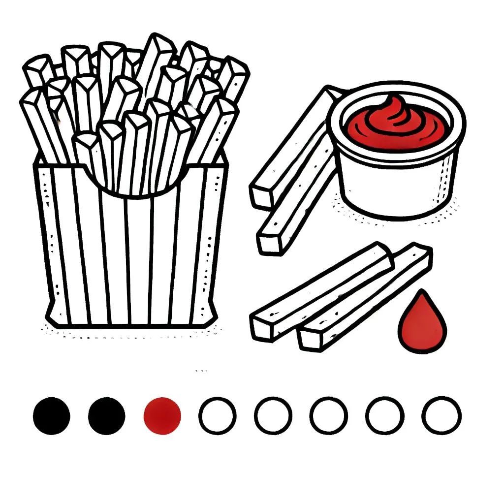 coloriage Frites a dessiner et imprimer