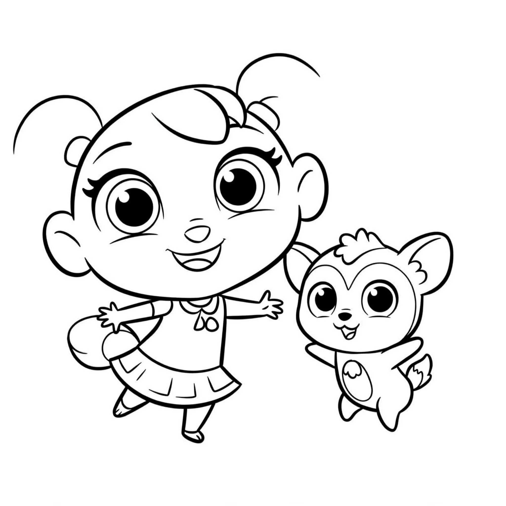 coloriage Gabby et P’tit Chou pour enfant de à imprimer