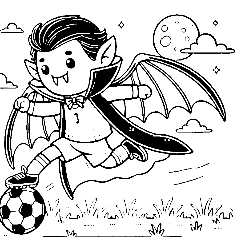 coloriage Halloween Vampire pour enfant de à imprimer 1