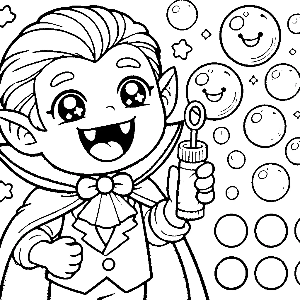 coloriage Halloween Vampire pour enfant de à imprimer