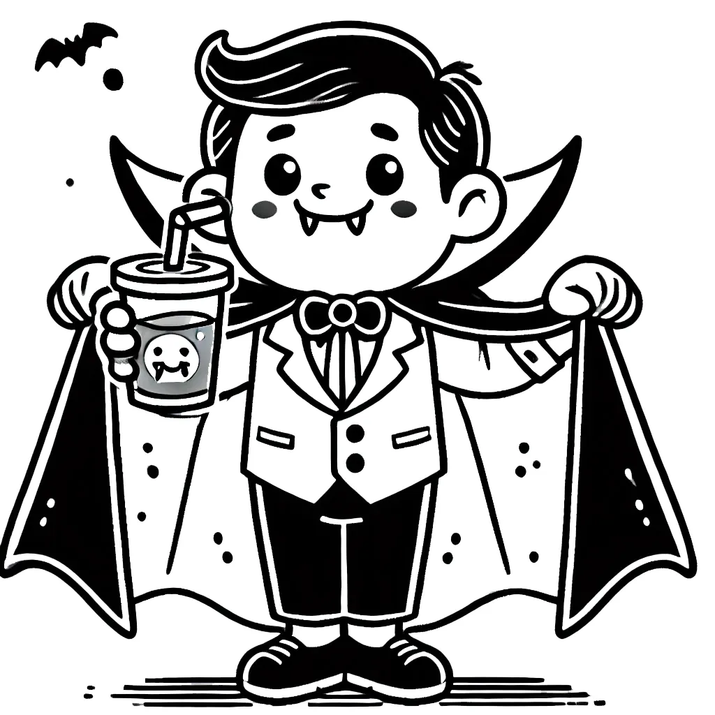 coloriage Halloween Vampire a imprimer gratuitement 1