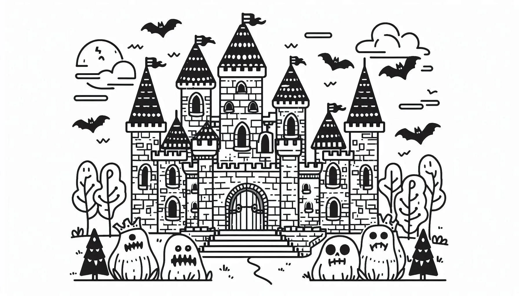 coloriage Halloween Vampire à imprimer pour enfant de 6 ans