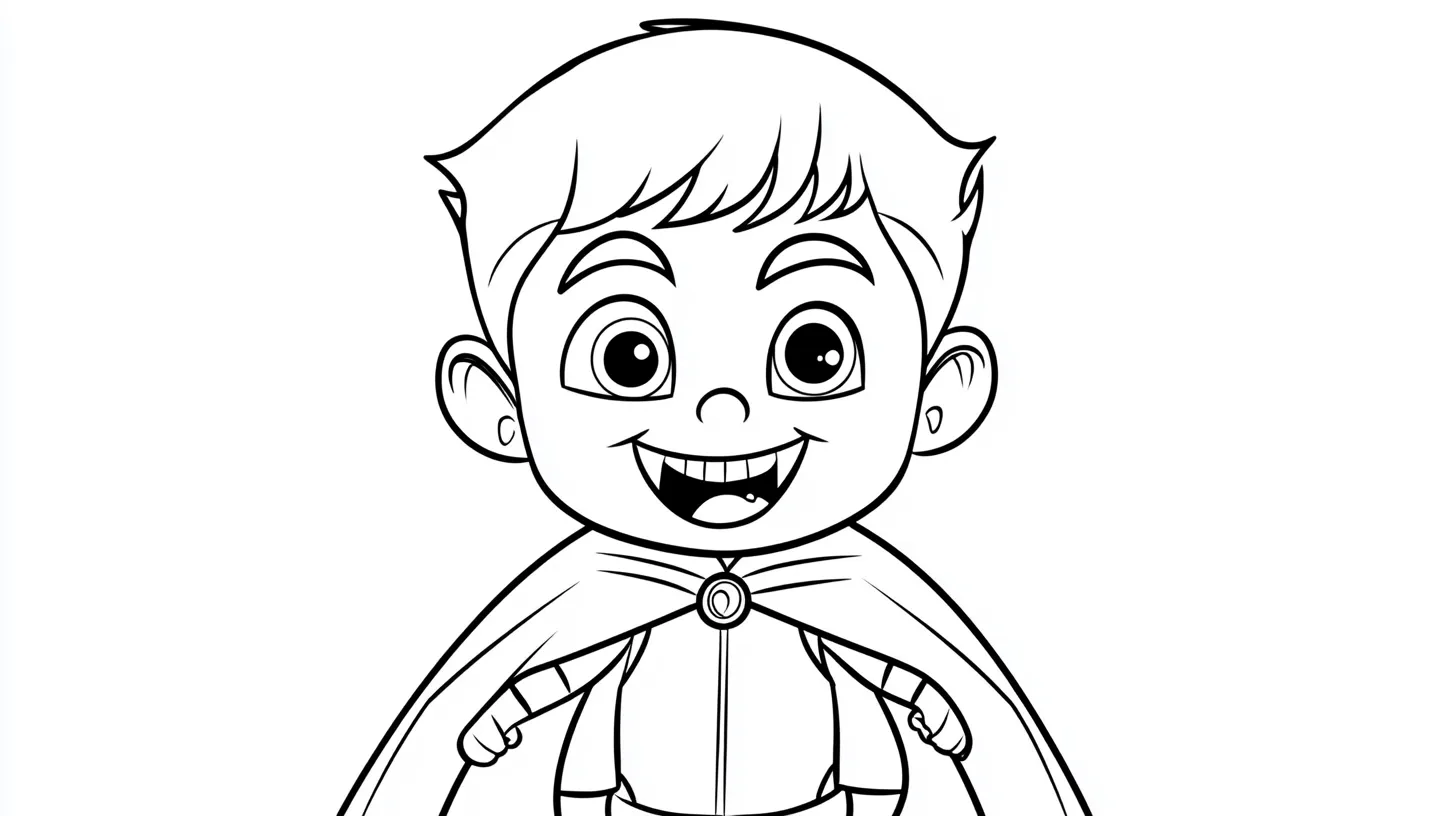 coloriage Halloween Vampire à imprimer pour enfant de 8 ans