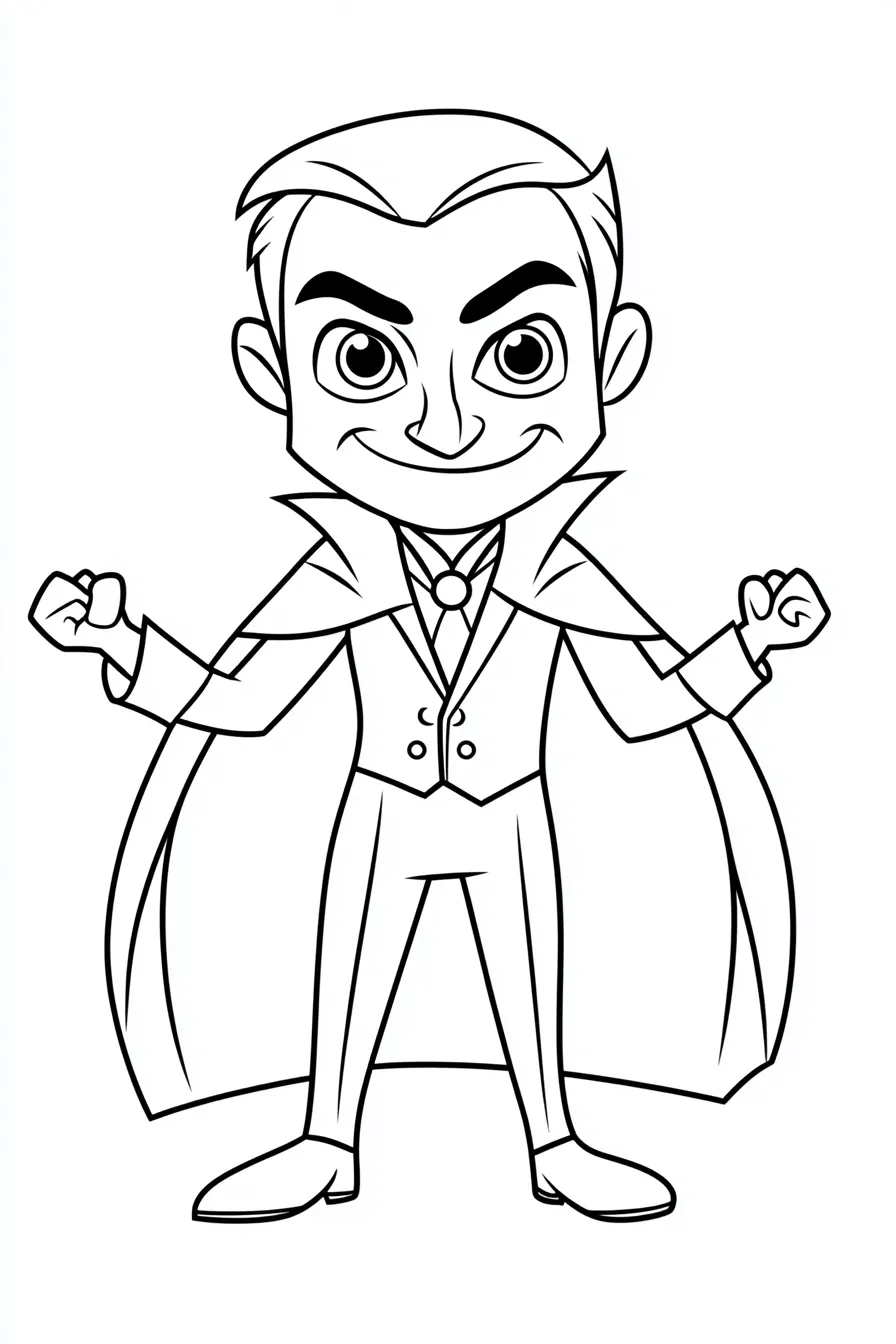 coloriage Halloween Vampire et découpage à imprimer