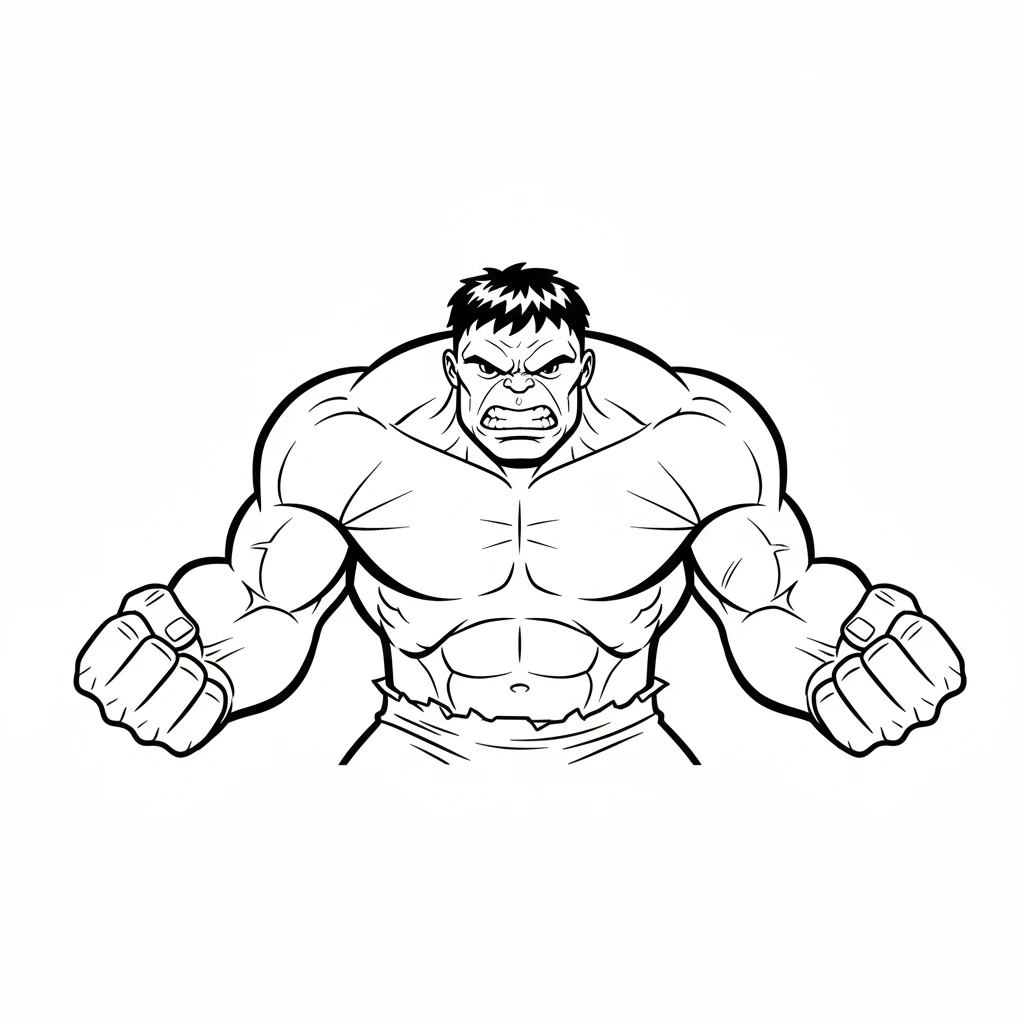 coloriage Hulk pour enfants a imprimer