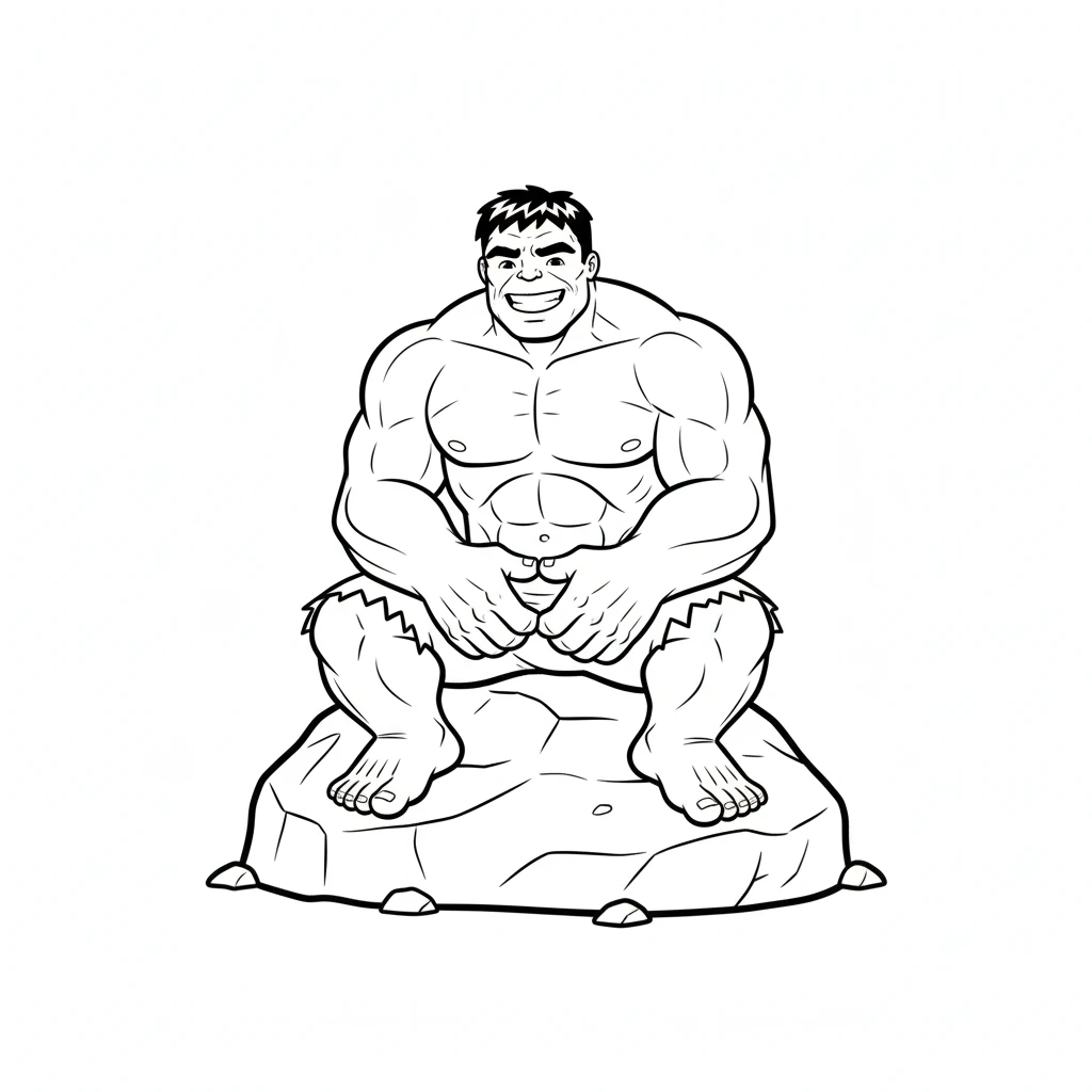 coloriage Hulk à imprimer pour enfant de 6 ans