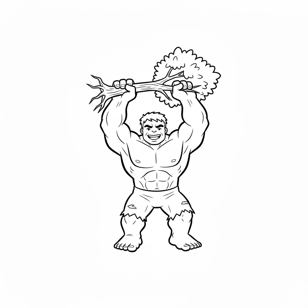 coloriage Hulk pour enfant a imprimer gratuit