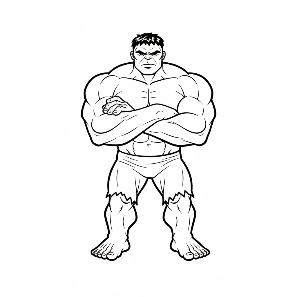 coloriage Hulk à imprimer kawaii