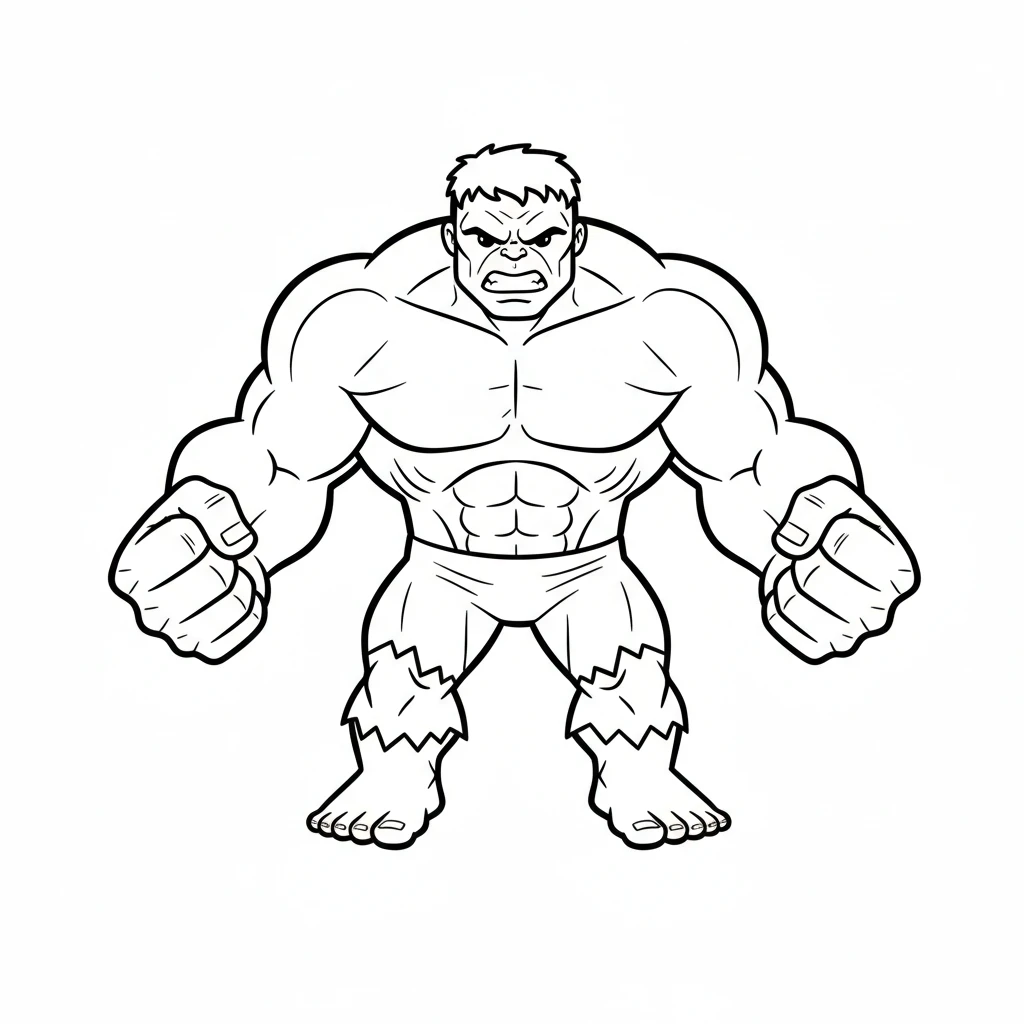 coloriage Hulk pour enfant